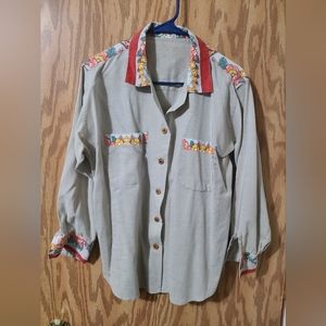 Vintage floral cowboy style shirt.